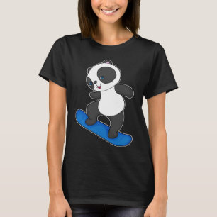 Panda Snowboard Winter sport T Shirt