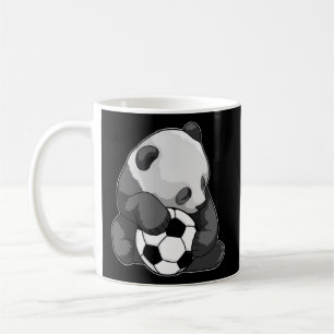 Panda Soccer Player-idrotter Kaffemugg