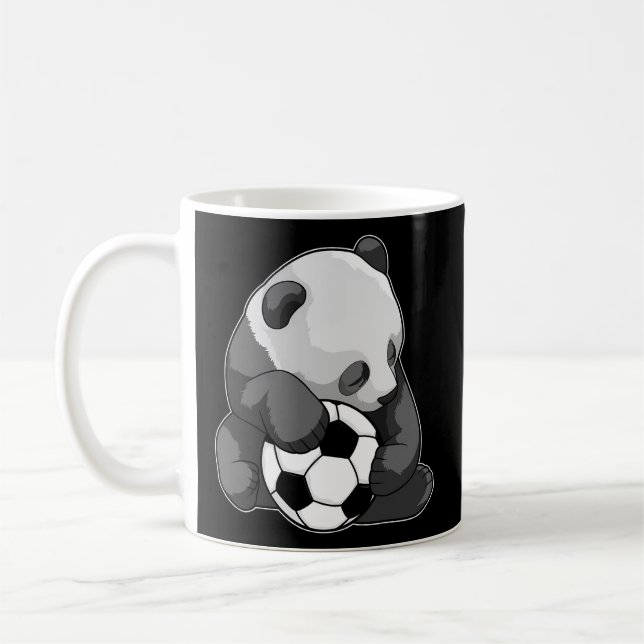 Panda Soccer Player-idrotter Kaffemugg (Vänster)