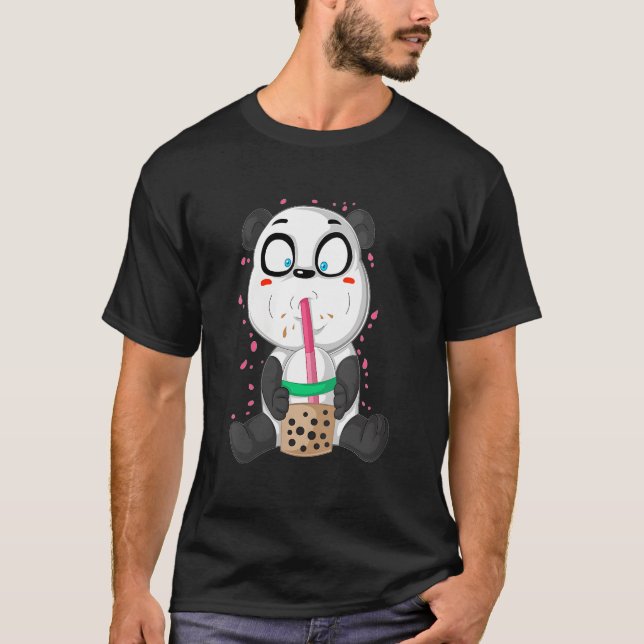 Panda Soju Bamboo Bear Korean Drinking Sweet Tea T Shirt (Framsida)