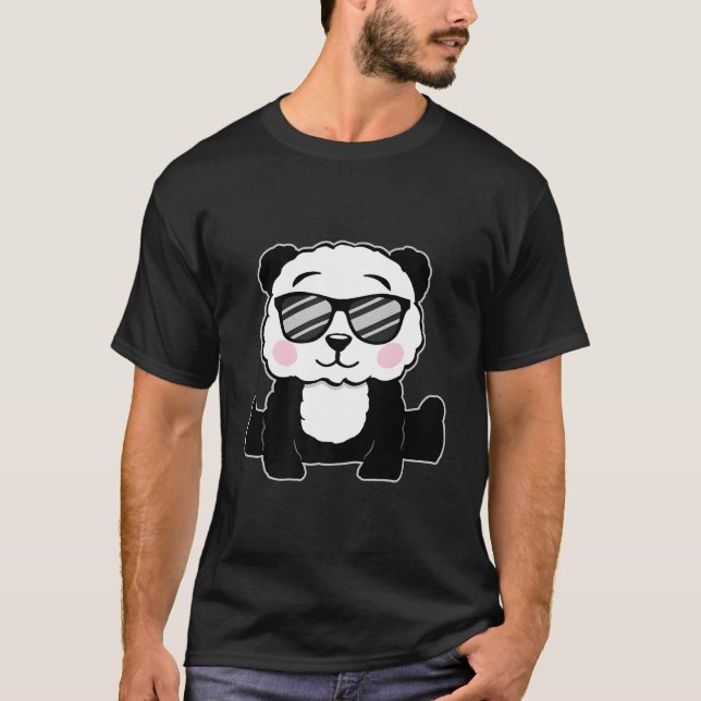 Panda-solglasögon för och t shirt (Framsida)