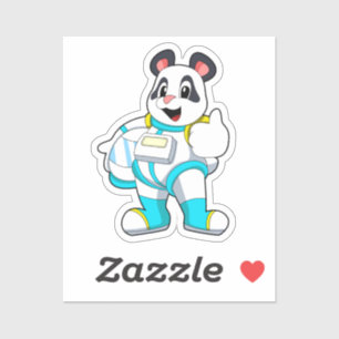 Panda som astronaut med Costume Klistermärken