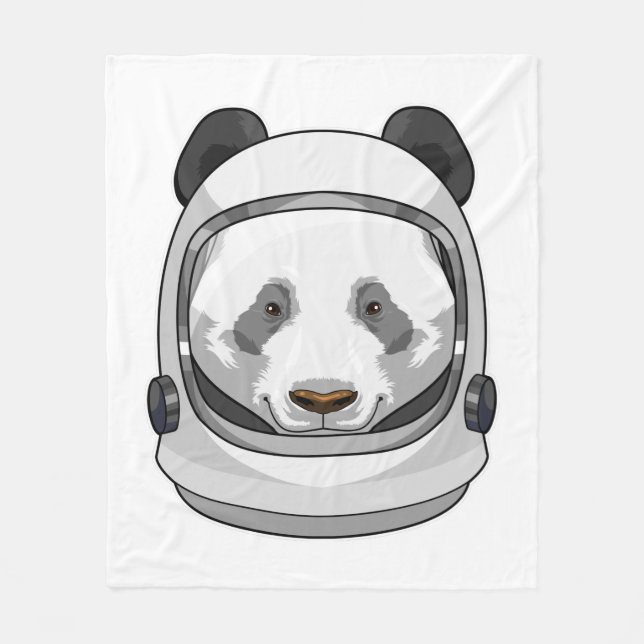 Panda som astronaut med Helmet Fleecefilt (Framsidan)