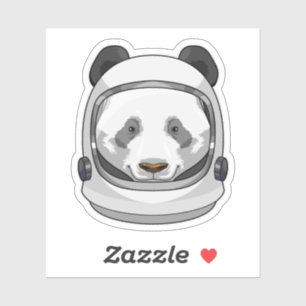 Panda som astronaut med Helmet Klistermärken