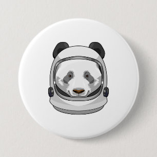 Panda som astronaut med Helmet Knapp