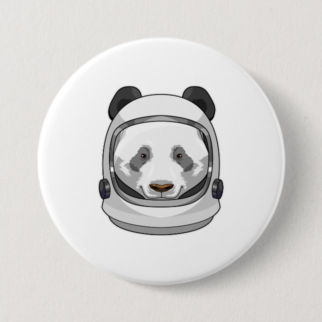 Panda som astronaut med Helmet Knapp (Framsida)