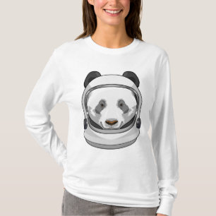 Panda som astronaut med Helmet T Shirt