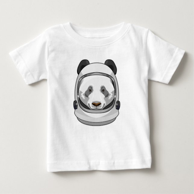Panda som astronaut med Helmet T Shirt (Framsida)