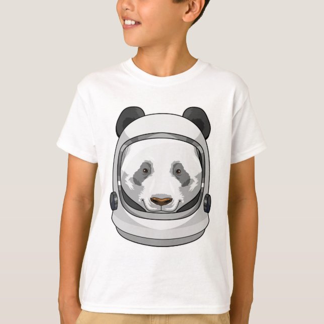 Panda som astronaut med hjälm t shirt (Framsida)