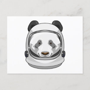 Panda som astronaut med hjälm vykort