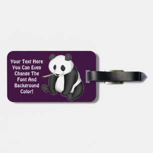 Panda som äter bambu bagagebricka