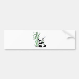 Panda som äter bambu bildekal