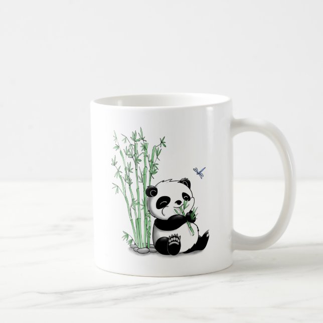 Panda som äter bambu kaffemugg (Höger)