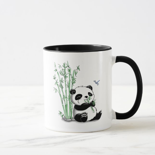 Panda som äter bambu mugg (Höger)