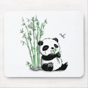 Panda som äter bambu musmatta