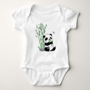 Panda som äter bambu tee shirt