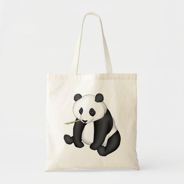 Panda som äter bambu tygkasse (Framsidan)