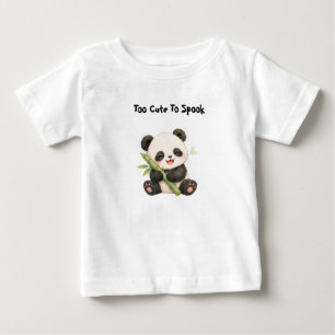 Panda som äter bambubarn t-shirt