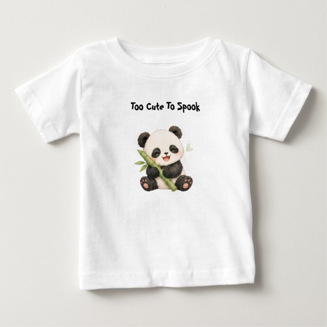 Panda som äter bambubarn t-shirt (Framsida)