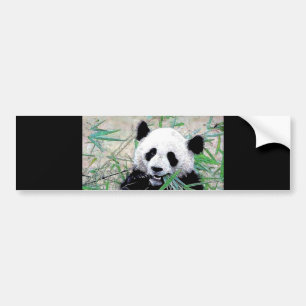 Panda som äter blad bildekal