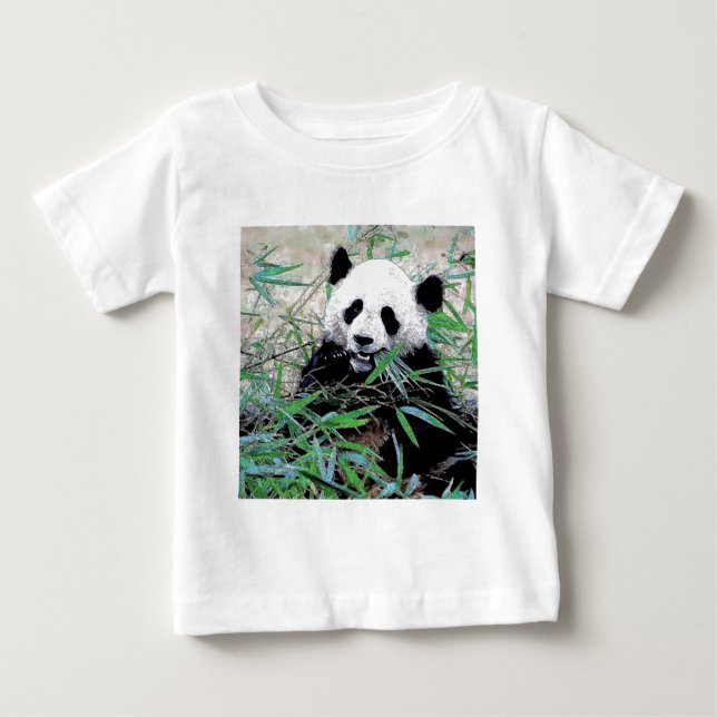 Panda som äter blad t-shirt (Framsida)