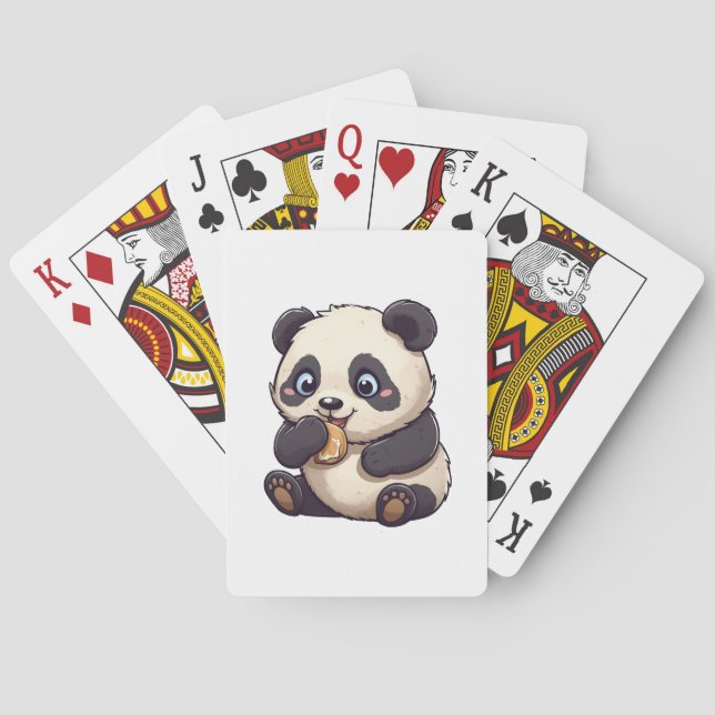 Panda som äter en kaka casinokort (Baksidan)