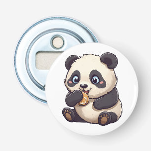 Panda som äter en kaka flasköppnare