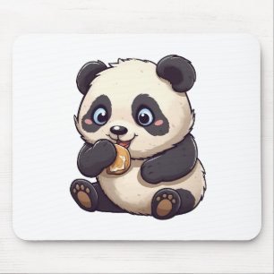 Panda som äter en kaka musmatta