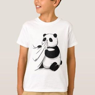 panda som äter en skjorttröja t shirt