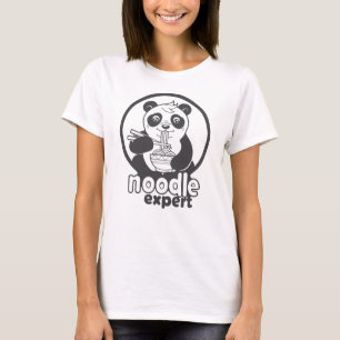 panda som äter nudeln tee shirt