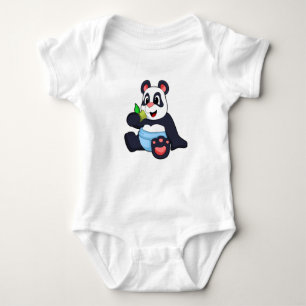 Panda som Baby med Bambus T Shirt