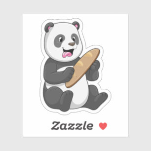 Panda som Baker med Bread Klistermärken
