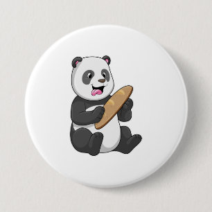Panda som Baker med Bread Knapp