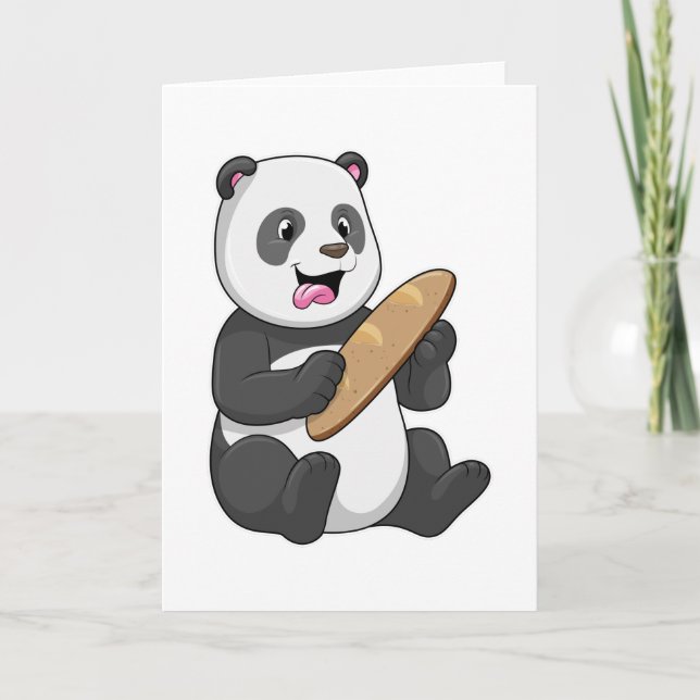 Panda som Baker med Bread Kort (Framsida)