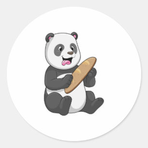 Panda som Baker med Bread Runt Klistermärke