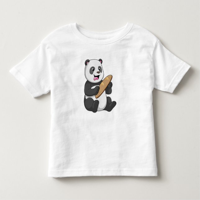 Panda som Baker med Bread T Shirt (Framsida)