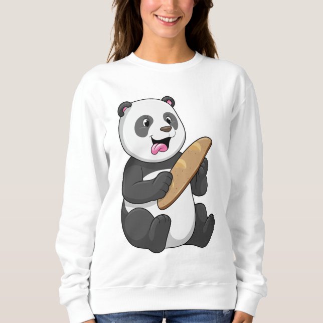 Panda som Baker med Bread T Shirt (Framsida)