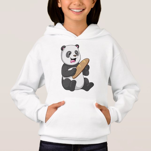 Panda som Baker med Bread T Shirt (Framsida)