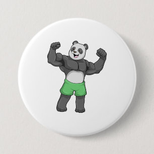 Panda som Bodybyggare i Bodybuilding Knapp