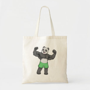 Panda som Bodybyggare i Bodybuilding Tygkasse