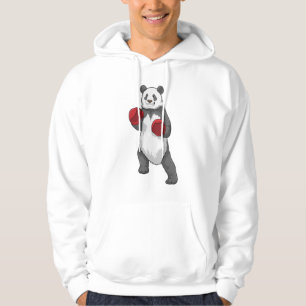 Panda som Boxer med Boxinghandskar Hoodie