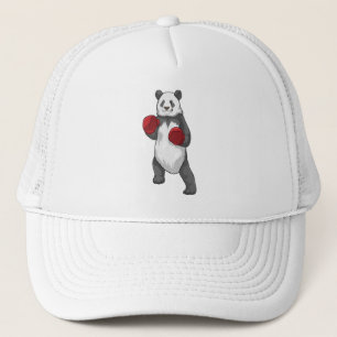Panda som Boxer med Boxinghandskar Keps