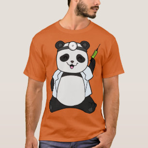 Panda som doktor med spruta t shirt
