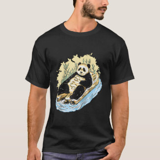 Panda som flyter ned floden Baseball T Shirt