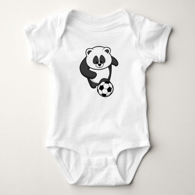 Panda som fotbollsspelare i fotboll t shirt (Framsida)