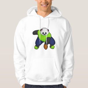 Panda som fotbollsspelare i fotbollen hoodie