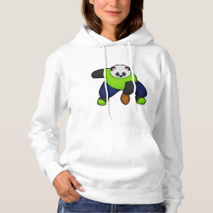 Panda som fotbollsspelare i fotbollen t shirt
