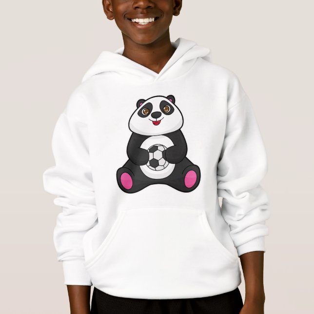 Panda som fotbollsspelare med fotboll t shirt (Framsida)