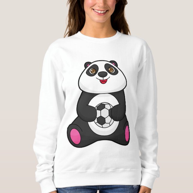 Panda som fotbollsspelare med fotboll t shirt (Framsida)
