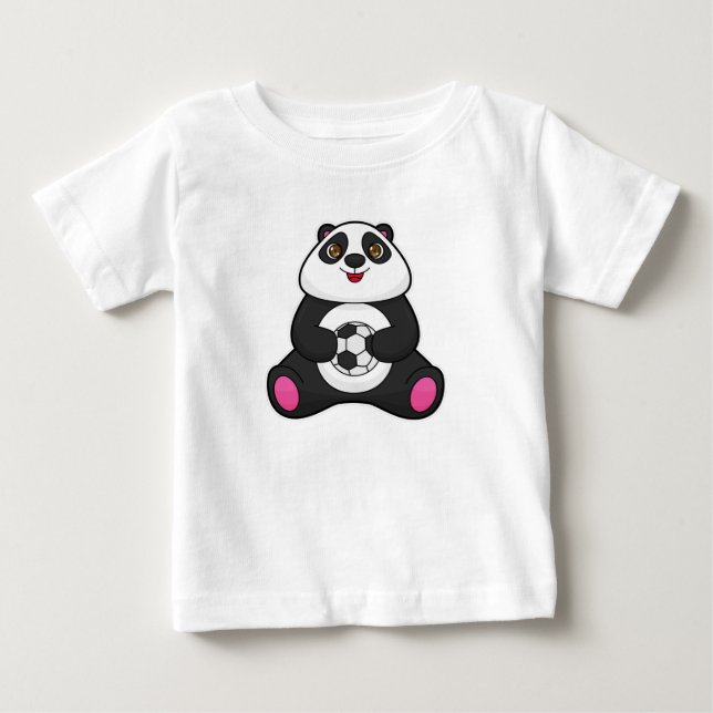Panda som fotbollsspelare med fotboll t shirt (Framsida)